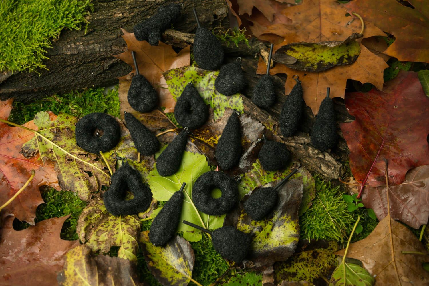 Bojlis ólom fekete mohás bevonattal