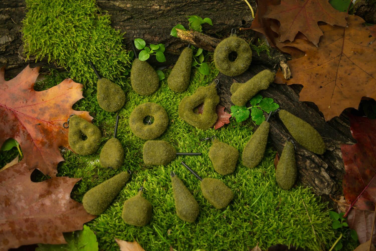 Bojlis ólom zöld moha bevonattal