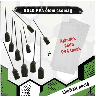 GOLD Pva bag ólom csomag +Ajándék 25 darab PVA tasak