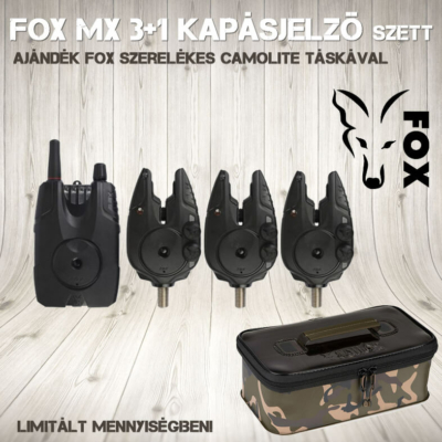 FOX MX 3+1 Elektromos kapásjelző szett Ajándék Szerelékes táskával