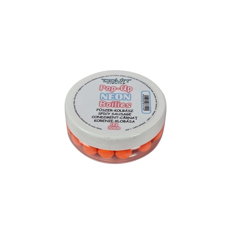 Dovit POP-UP NEON BOILIE 10MM - FŰSZER-KOLBÁSZ