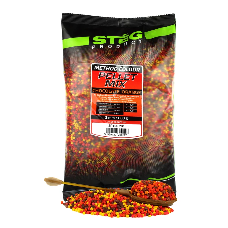 STÉG PELLET MIX 800G 3MM Csoki Narancs