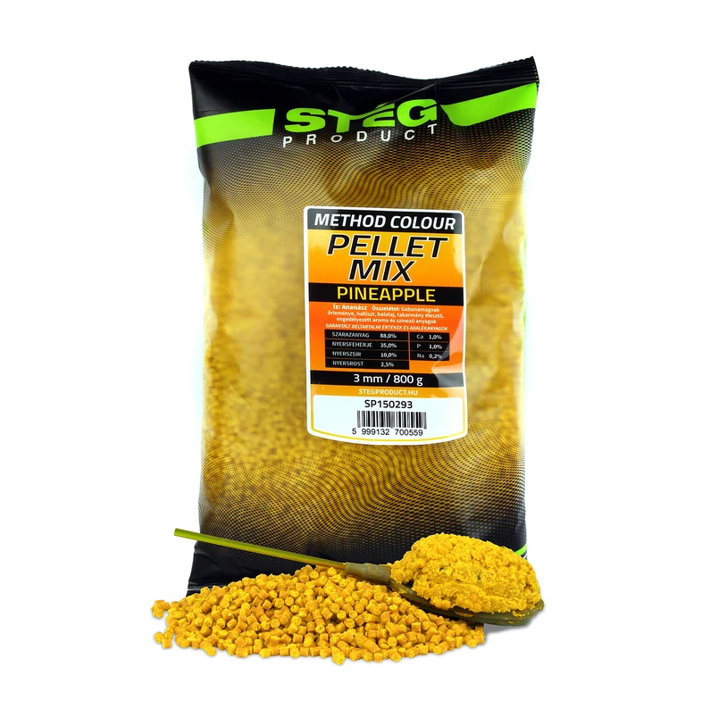 STÉG PELLET MIX 800G 3MM Ananász
