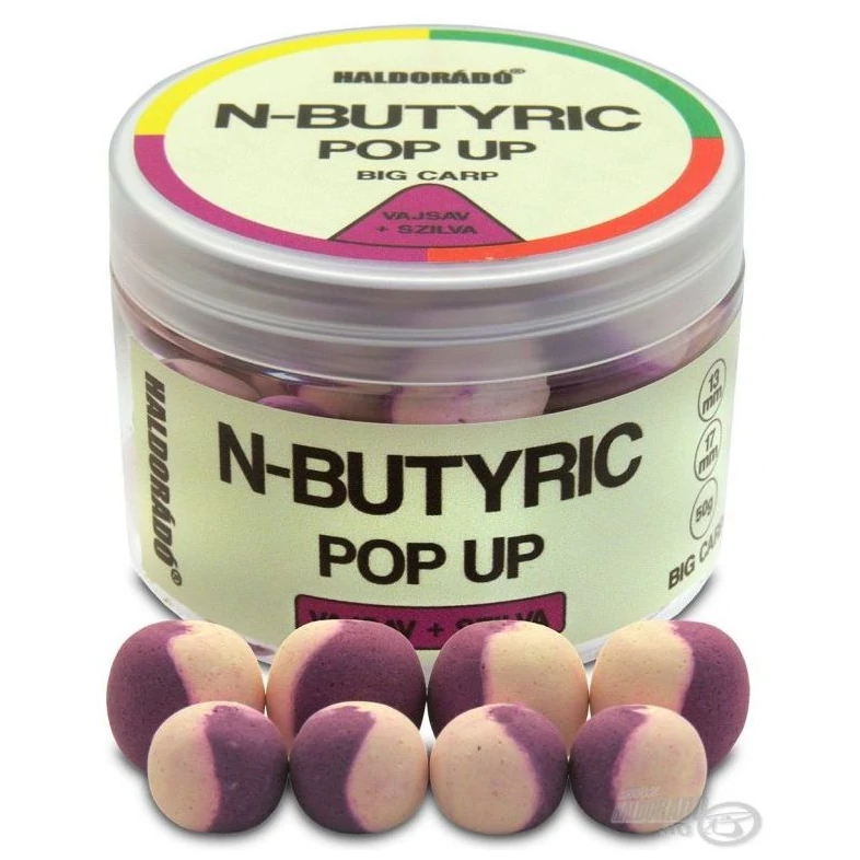 Haldorádó N-Butyric Pop Up Big Carp 13, 17 mm - Vajsav + Szilva