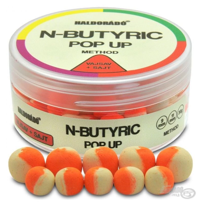 Haldorádó N-Butyric Pop Up Method 9, 11 mm - Vajsav + Sajt